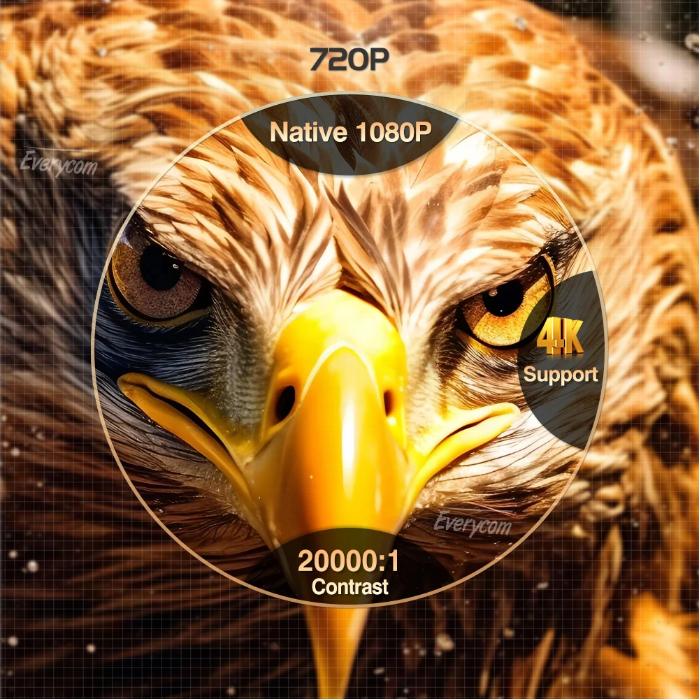 جهاز عرض Everycom HQ10W عالي الدقة يعمل بنظام أندر...