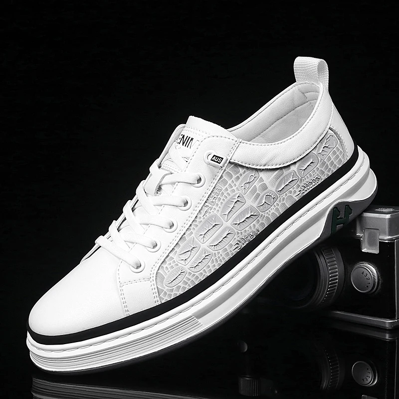 

Genuine Leather Shoes Men outdoor fashion Footwear Soft cow Leather Mens Casual Shoes Flat Brand Male Footwear men sneakers