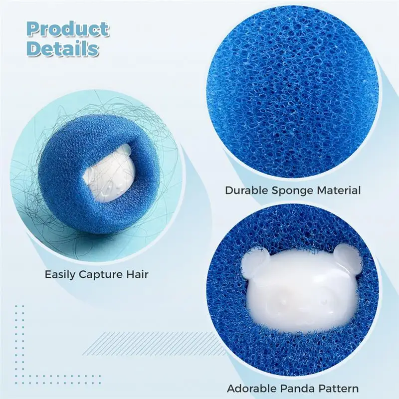 Hair Remover 10Pcs Hair Removal Cleaning Balls Clothes Adsorption For Laundry Washing Machine