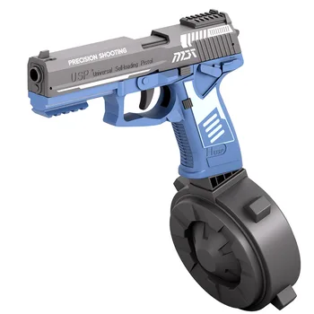 Continuous Firing USP Toy Gun with Drump Ejecting Pistol Airsoft Blowback Soft Bullet Toy Gun Empty Hanging Weapon Boys Gift 1