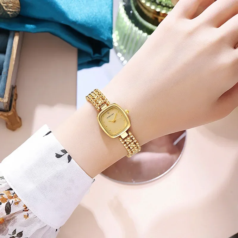 Women Watches,Electronic Watch Women Bracelet Watches Luxury Ladies Quartz Bead Link Strap Wristwatches Clock Ladies Gifts Clock Rel&oacute;gio Feminino