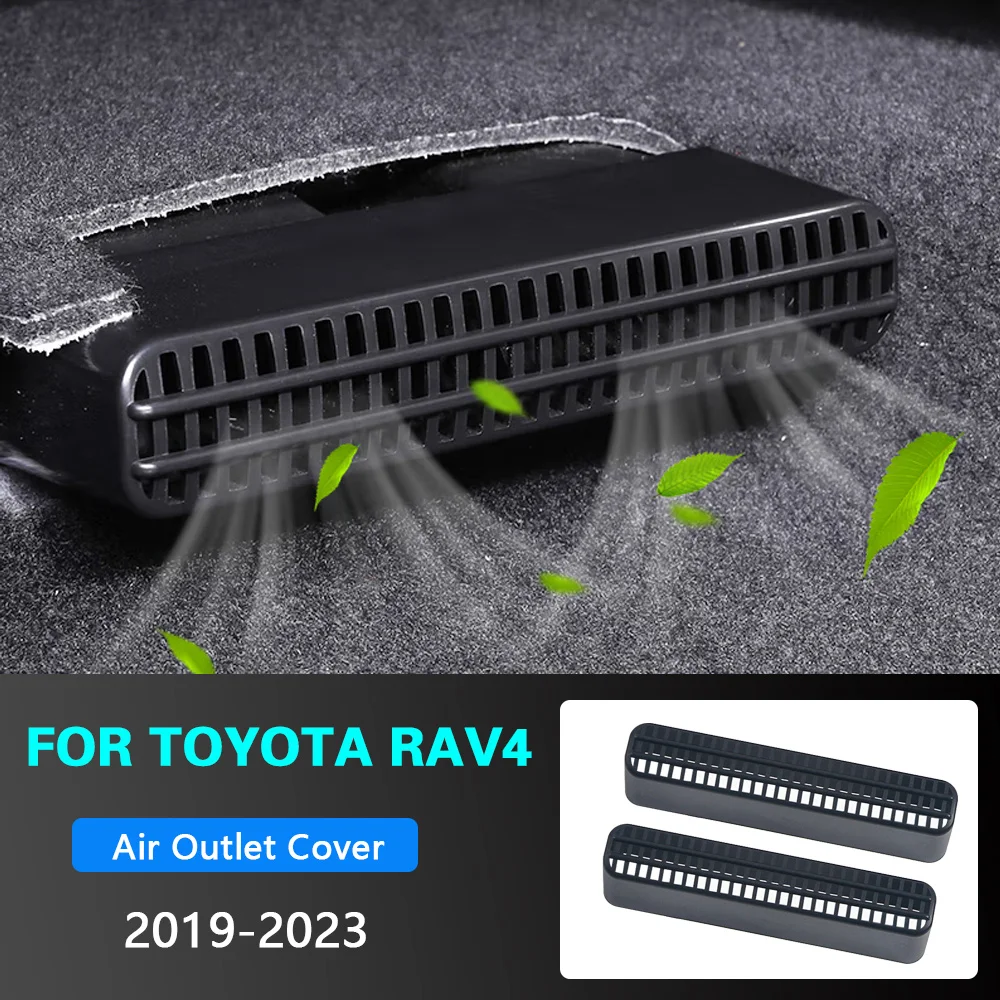 

2pcs Car Air Vent Covers For Toyota RAV4 XA50 2019 2020 2021 2022 2023 Hybrid Under Seat Air Conditioner Outlet Protection Frame