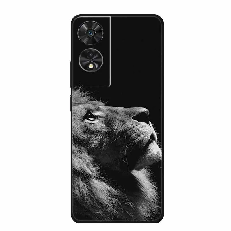 For TCL 505 Phone Case Cover Lion Wolf Tiger Black Silicone Soft Back Cover Case For TCL 505 Case Funda Para For TCL505 Shell 3