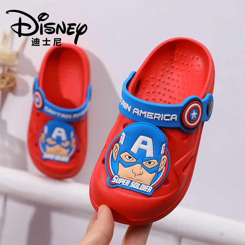 Children Summer Sandals Spiderman Beach Shoes Boys Girls Captain America Mickey Mouse Minnie Kids Slippers Baby