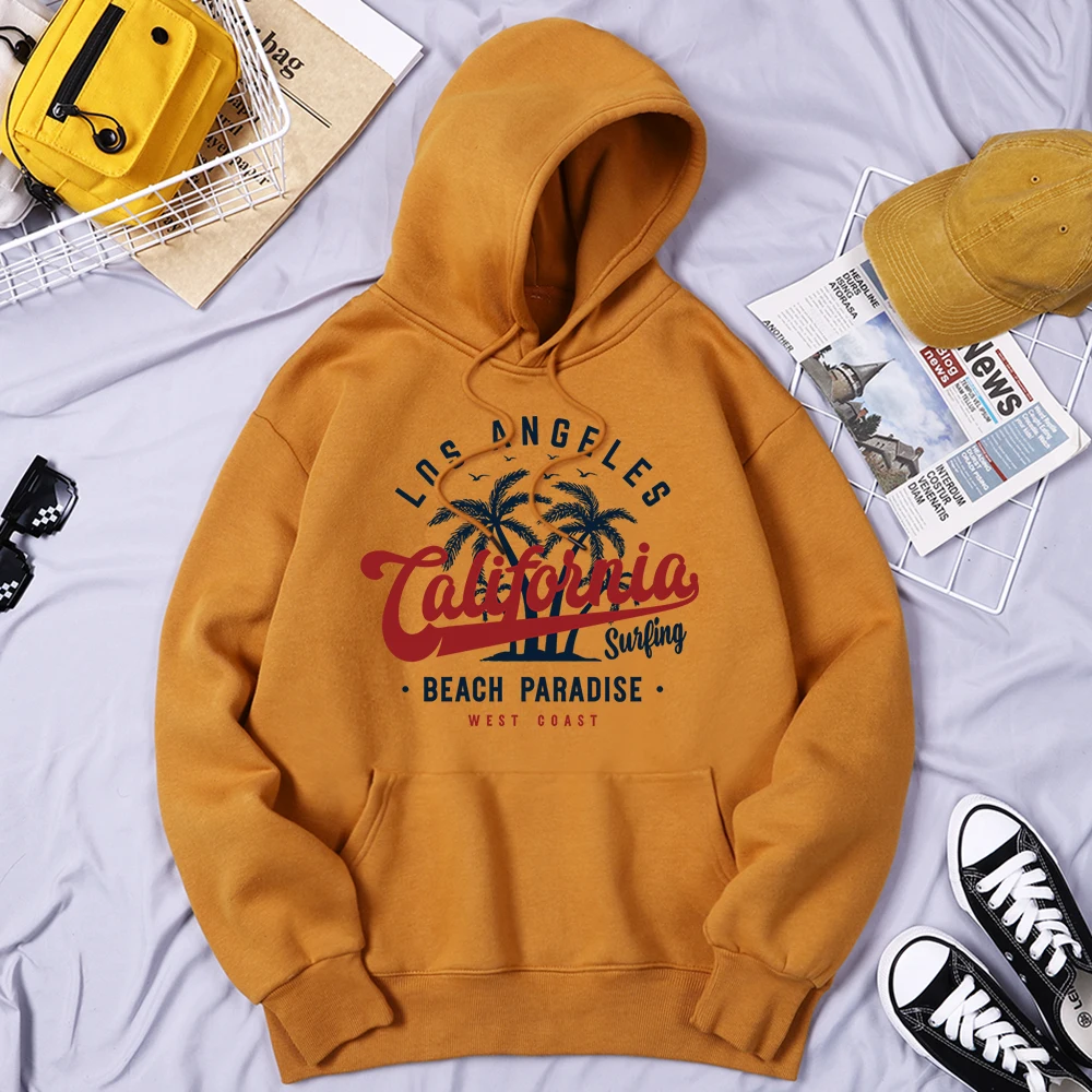 

San Francisco, California Beach Paradise Men'S Hoodies Daily Comfortable Clothing Warm Fleece Hooded Chic Brand Men'S Hoodie