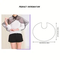 1 cape de coiffure transparente imperméable, réutilisable, avec fermeture au cou, pour la coloration des cheveux, usage domestique et professionnel 4