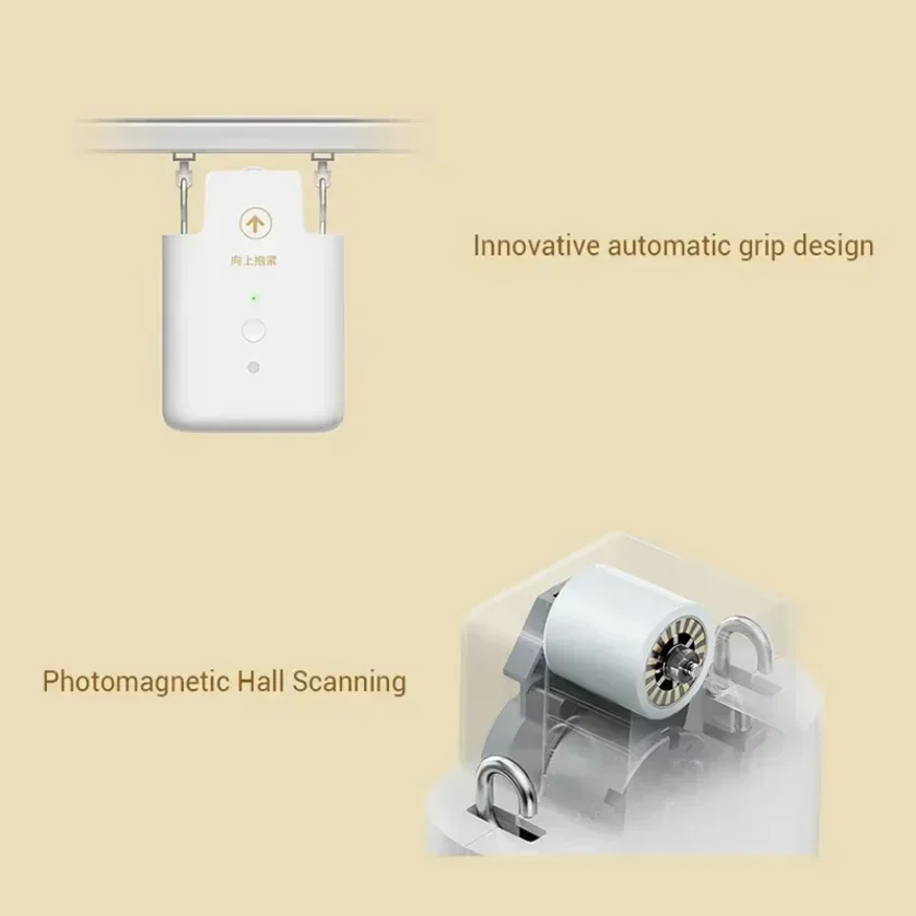 Xiaomi Smart Curtain Motor Companion da appendere e utilizzare per binario a forma di U/I Palo romano Il controllo vocale elettrico necessita di gateway in rete BT - immagine 4