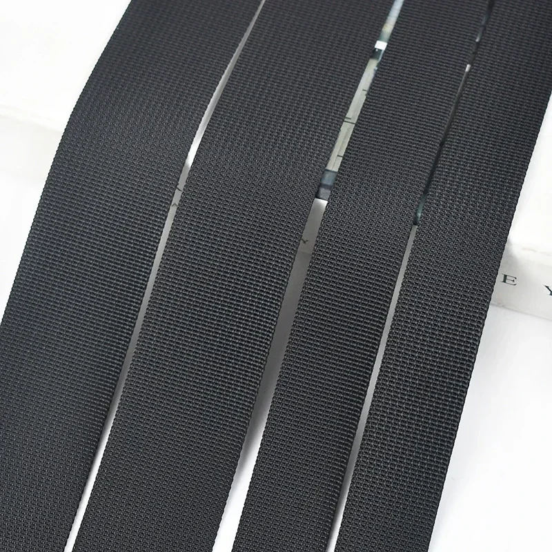 10m Black Nylon Webbing Tape