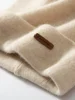 100% Cashmere 2-Layers Beanies Solid Knit Caps Unisex Hat Casual Men New Year Special Price Basic Soft Women Warm Hair Bonnet 5