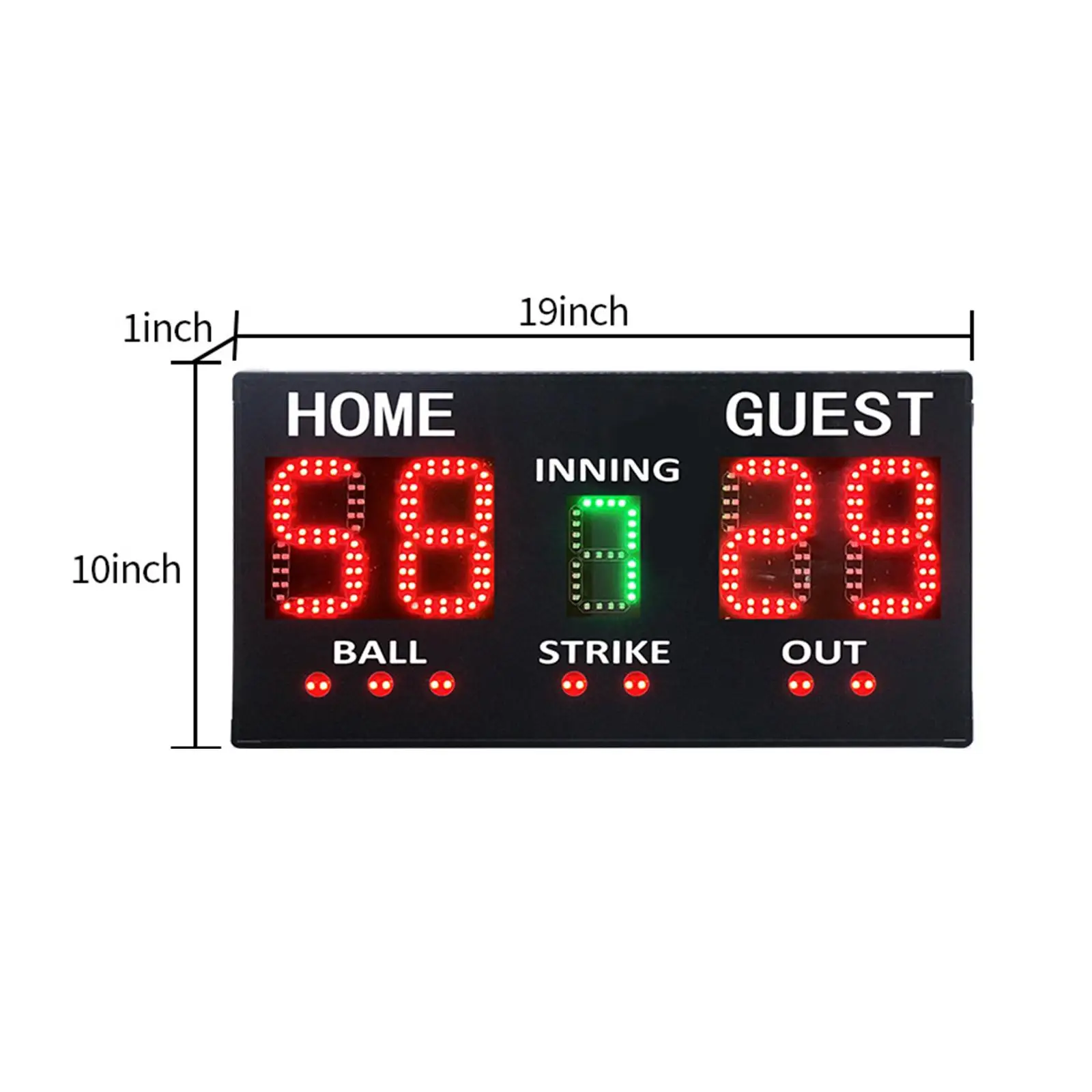 Digital Baseball Scoreboard with Remote Professional Score Inning Ball Strike Out LED Baseball Scoreboard for Competition Fence Digital Baseball Scoreboard with Remote Professional Score Inning Ball Strike Out LED Baseball Scoreboard for Competition Fence