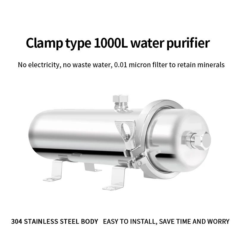 1500L PVDF Household Filter Water Purifier, Suitable For Bathroom And Kitchen, Quick Removal Of Hand Wash Filter Element.