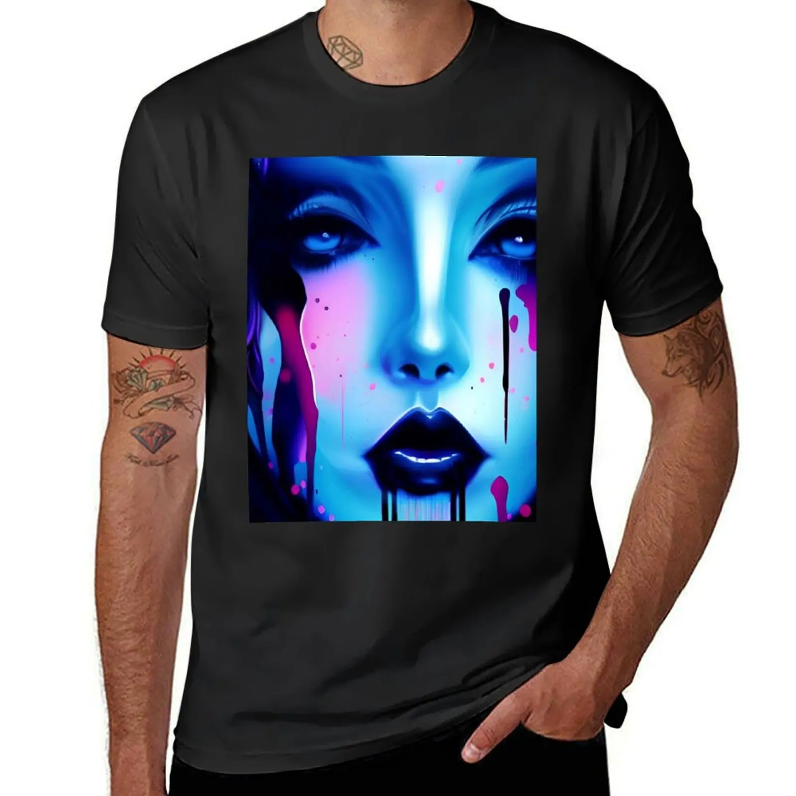 

SOLEMN PAINT SPLATTER GODDESS T-shirt anime oversizeds summer tops tops mens white t shirts