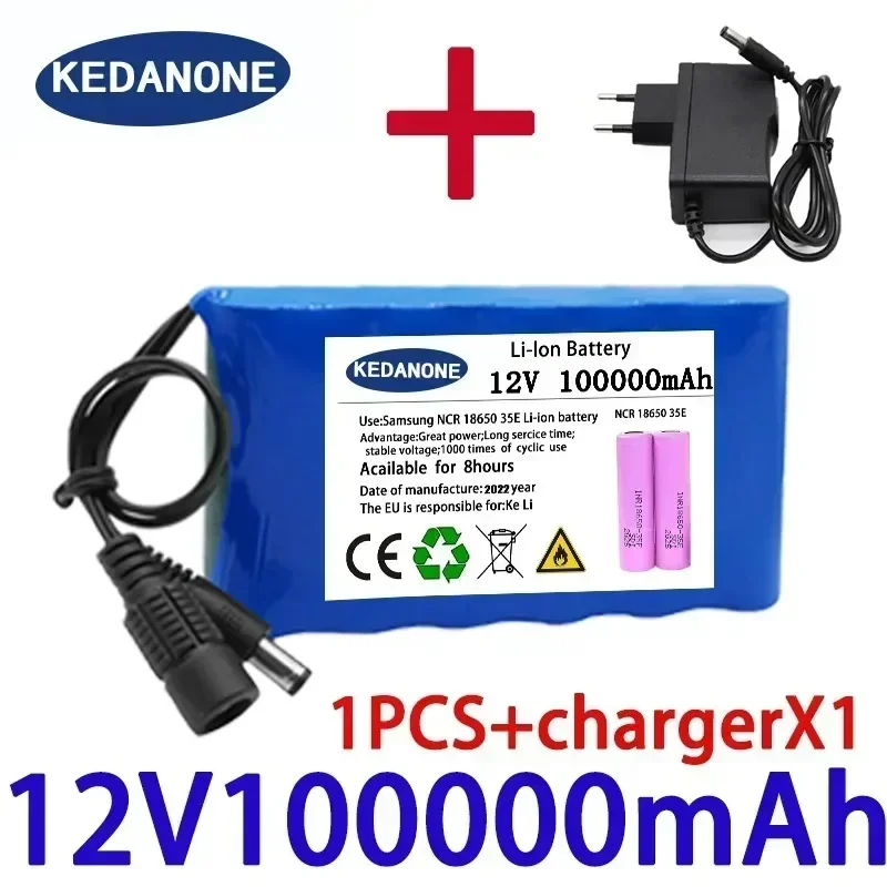 

Original NEW Portable Super 12V 20000mah Battery Rechargeable Lithium Ion Battery Pack Capacity DC 12.6v 30Ah CCTV Cam Monitor +