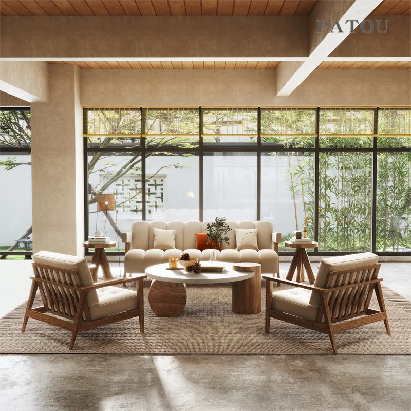 

Sili Style Living Room Bed & Breakfast Sofa Beauty Salon Sofa Designer Model Lambswool Fabric Sofa