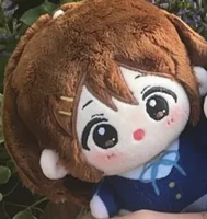 10cm K-ON! K-on! Hirasawa Yui Akiyama Mio Game plush keychain Anime Student Short Plush Cotton Plushie Finger  Body Idol Playthi 2