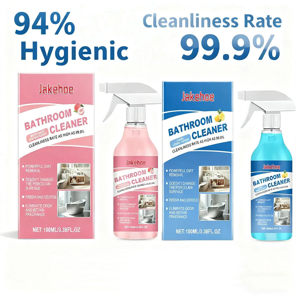 100ml All Purpose Bathroom Cleaner Stubborn Stains Limescale Remover Freshing Odors for Glass Washbasin Bathtub Descaler