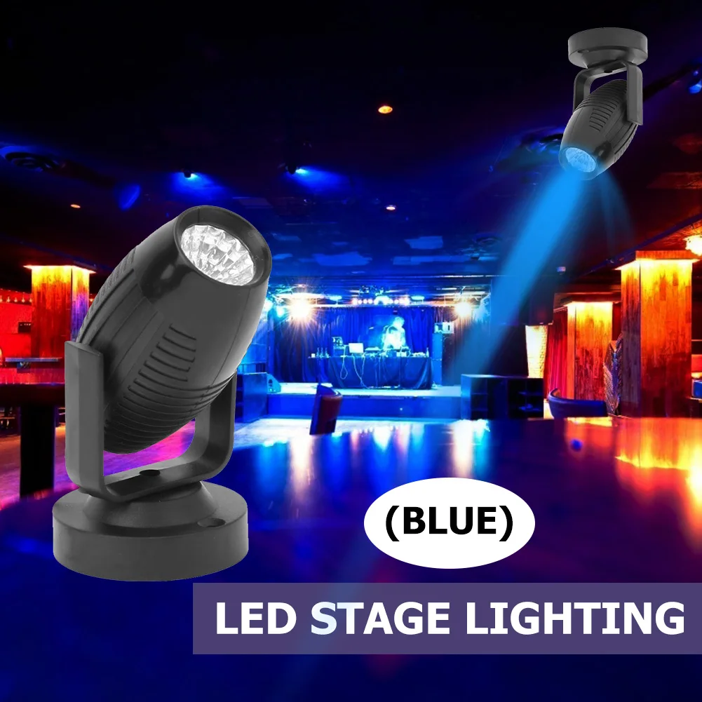LED 무대 스포트 램프, KTV 바, DJ 디스코 분위기 조명, 블랙, 85-265V, 360 도