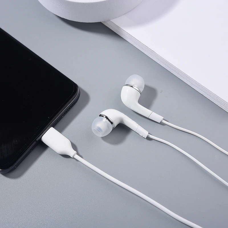 USB Type C Earphones with Wired Control Mic & In-Ear Design