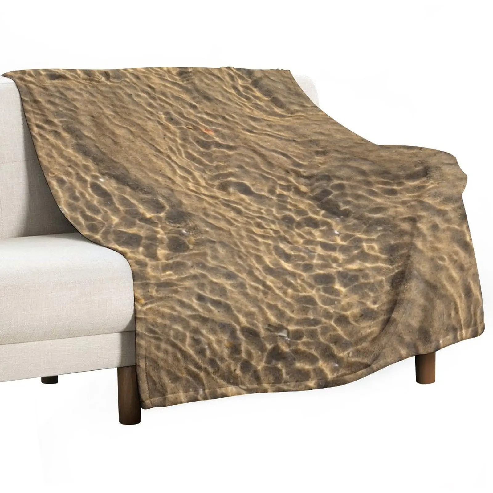 

Patterns in sand and shallow water Throw Blanket Luxury Brand Bed covers Blankets