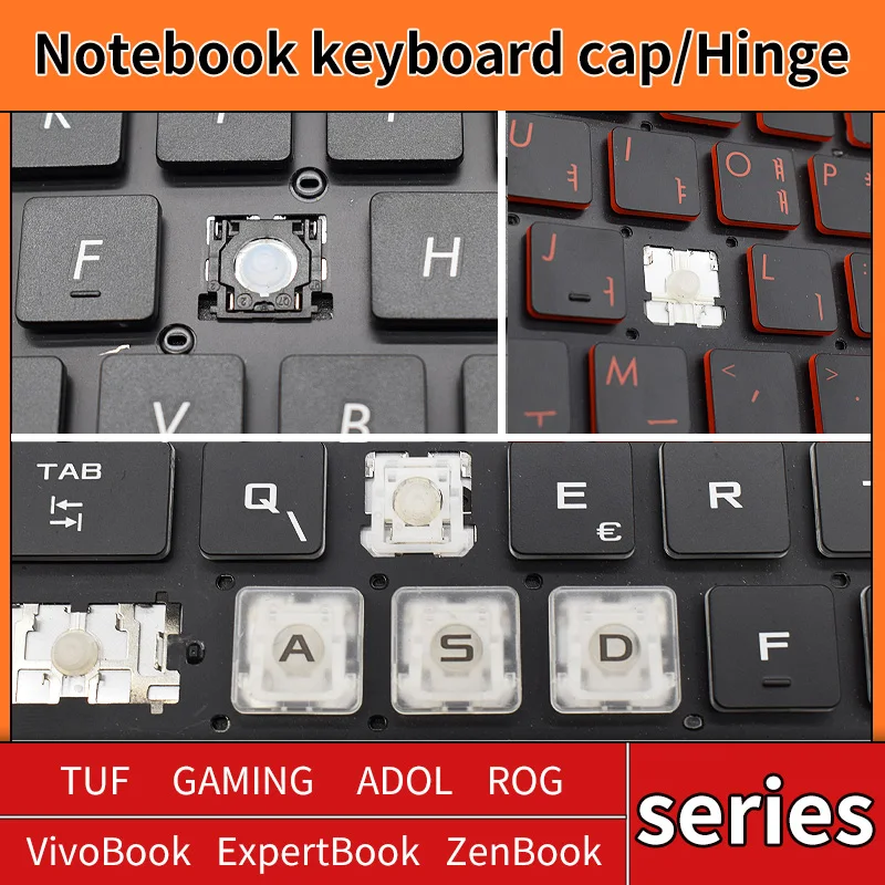 Substituição de Borracha Keycap Scissor Clip Dobradiça Fit para Asus Tuf Gaming Vivobook Adol Zenbook Rog Teclado Portátil