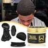 Shea Butter Wave Control Pomade Kit 360 Style Strong Hold Long Lasting Curly Hair Cream With Brush Silk Rag Cap Tool Accessony 1