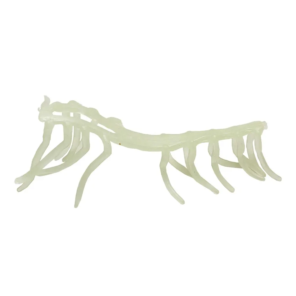 2025 soft rubber Prawn Lure Noctilucent Shrimp Feet Shrimp Fake Bait Simulated Feet White Hook Worm Silicone Sea Fishing