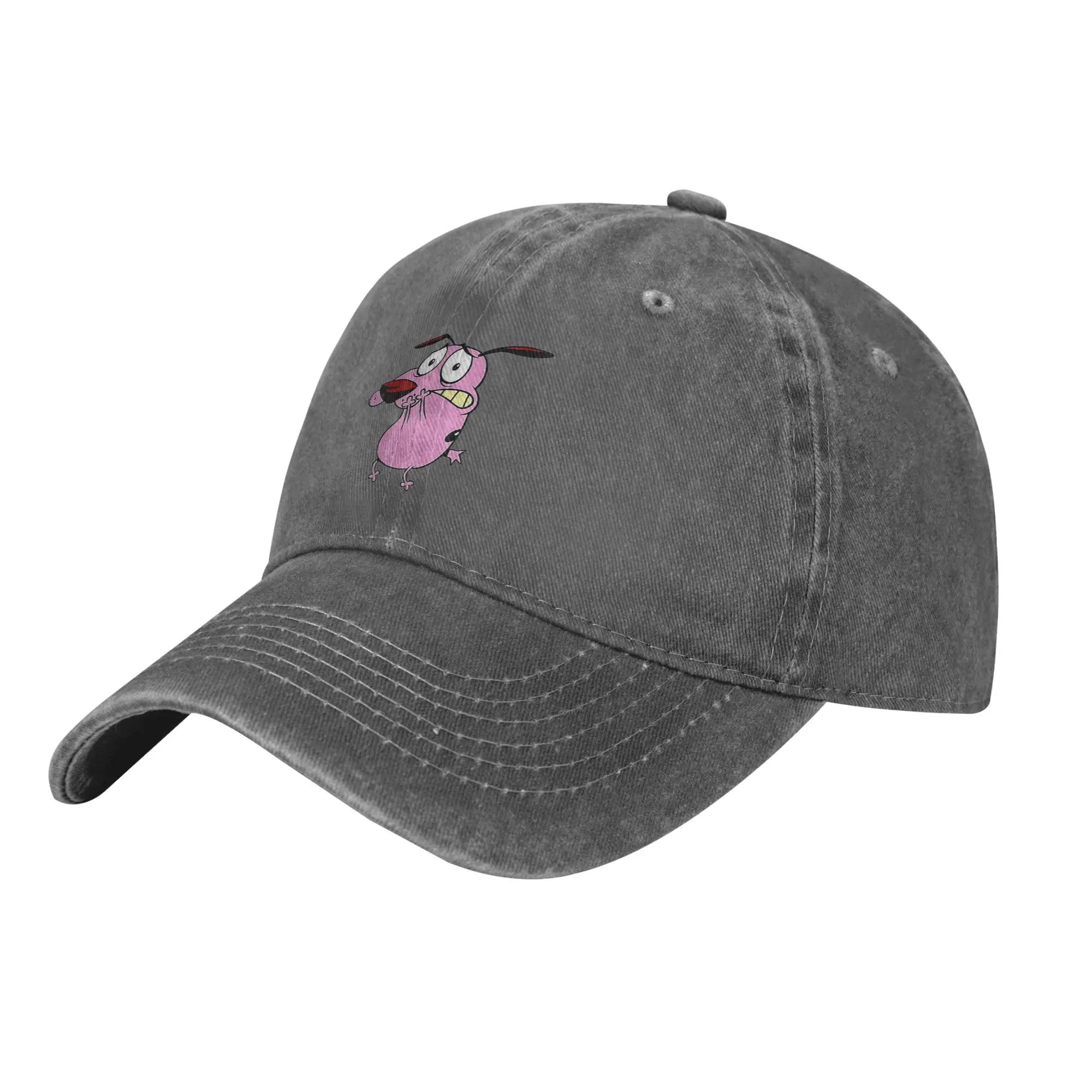 Niedliche, mutige Cowardlys-Hunde-Jeansmütze, lässige Baseballkappen, verstellbare Mütze, Sommer-Unisex-Baseballmützen – Detail 1