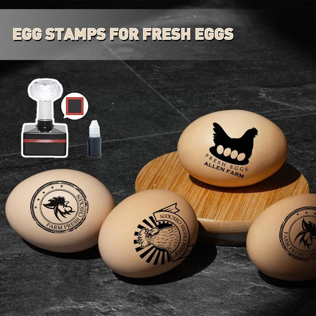 Customized Chicken fresh Egg Labels Stamp- egg Carton Stamp Date