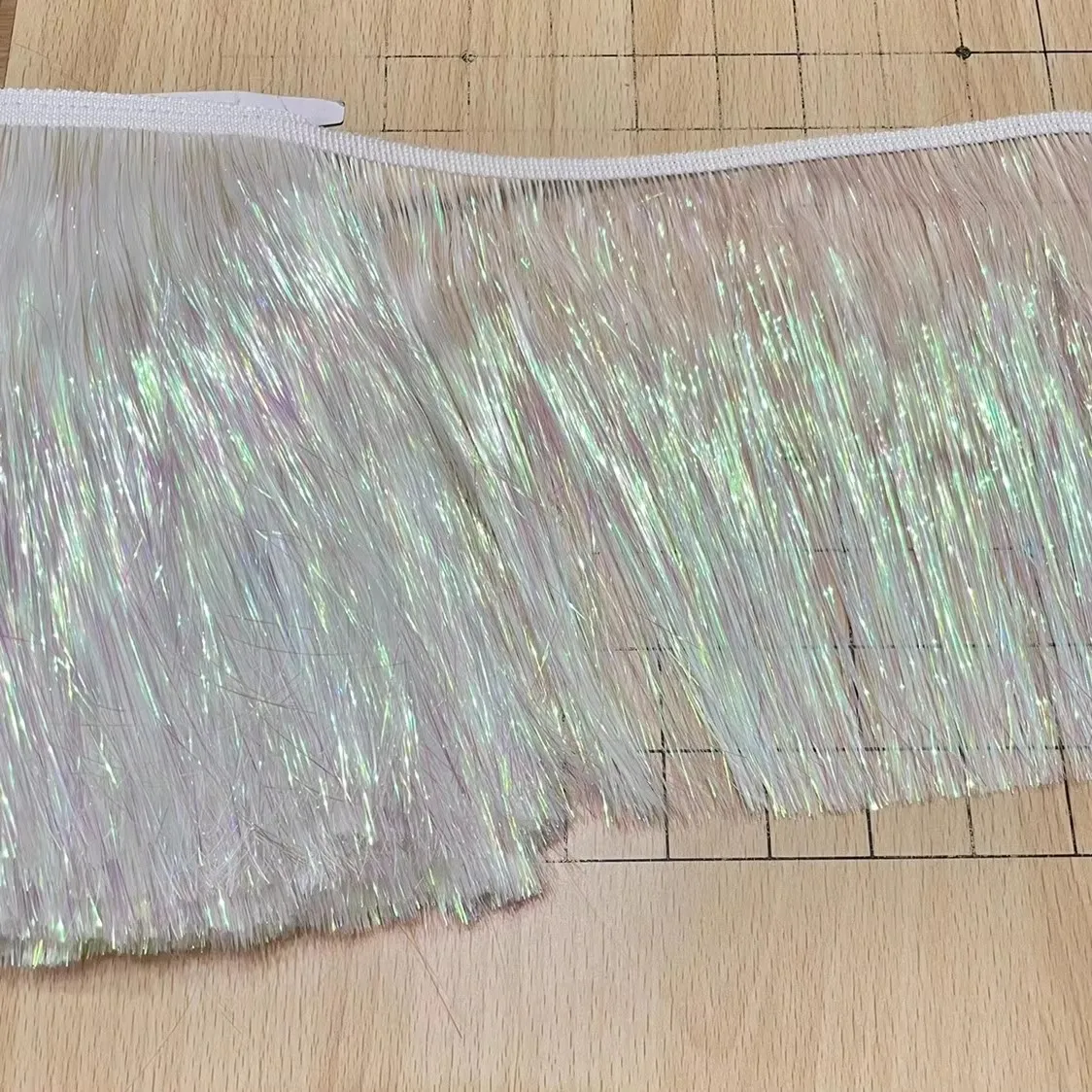 롱 골드 실버 실크 술 프린지 PET 레이스 트림 라틴 드레스, 무대 의류, 아트웨어 DIY 액세서리, 2 야드/로트, 20cm