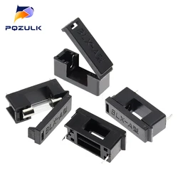 10 Pack Black Chassis/Panel Mount Fuse Holder with Cover - 10A