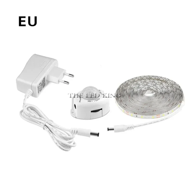 

LED Night Light Strip Smart Turn ON OFF fita de led not waterproof SMD2835 bandeau led Bedroom pir motion sensor LED Strip Light
