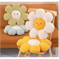 Korean Flower Throw Pillows Sun Smiling Face Cushion Sofa Car Sit Bedside Backrest Decorative Lovely Floor Seat Mat Office Chair 1