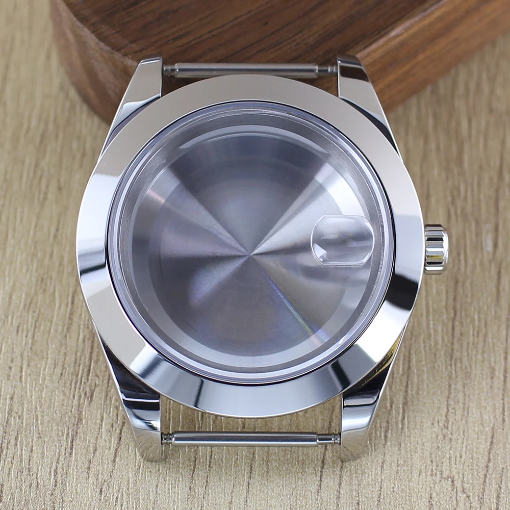Fashion Round Edge Watch Case with Sapphire Glass - Waterproof, 36mm/39mm, 28.5mm Dial Compatibility