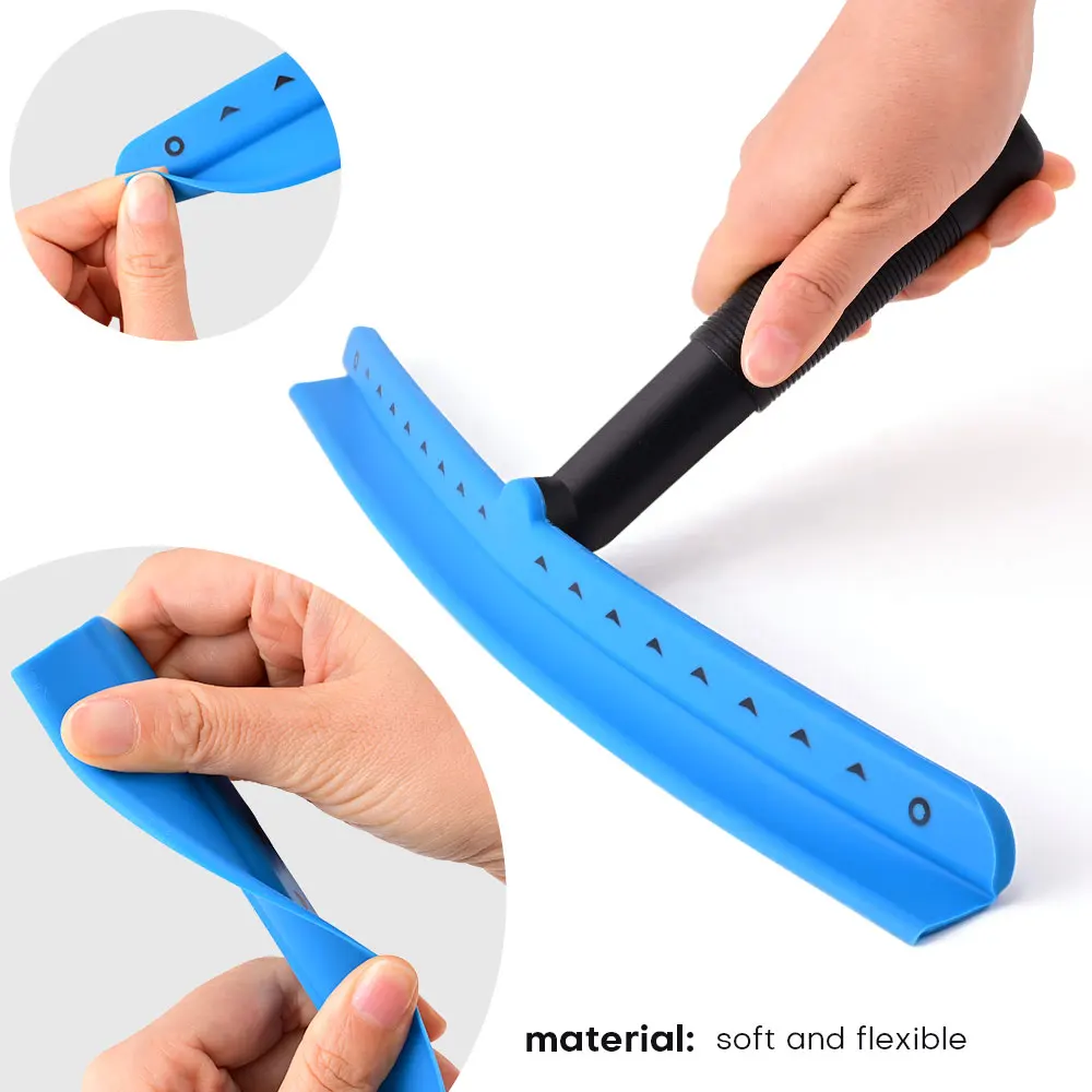 EHDIS 미끄럼 방지 플라스틱 손잡이 창 청소 스퀴지, 고무 가장자리, 자동차 세척 유리 물 제거제, 집 욕실 스크레이퍼