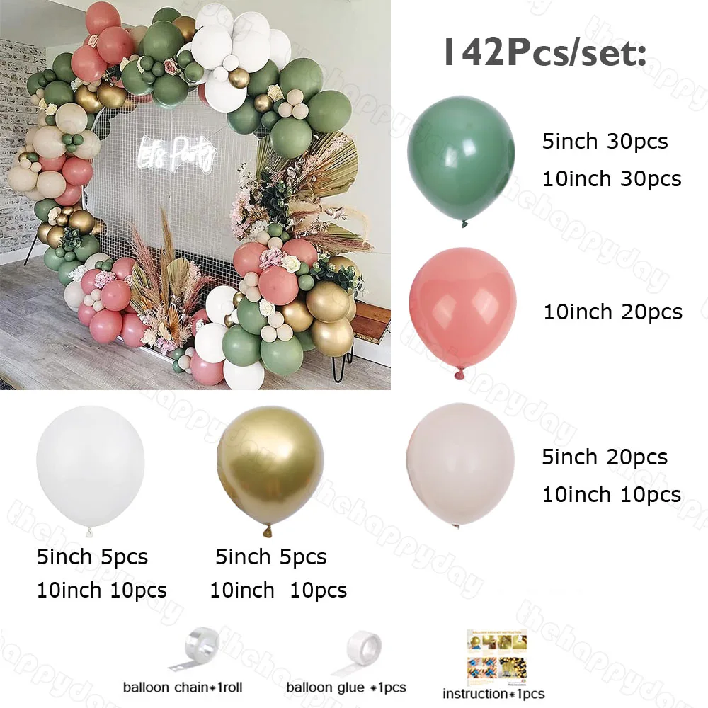 Palloncini Verde Salvia E Oro 60 Pezzi - Per Matrimoni, Compleanni E Feste - Foto 8