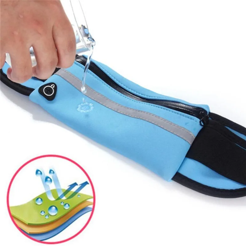 Waterproof Canvas Running Waist Bag - Portable Outdoor Phone Holder
