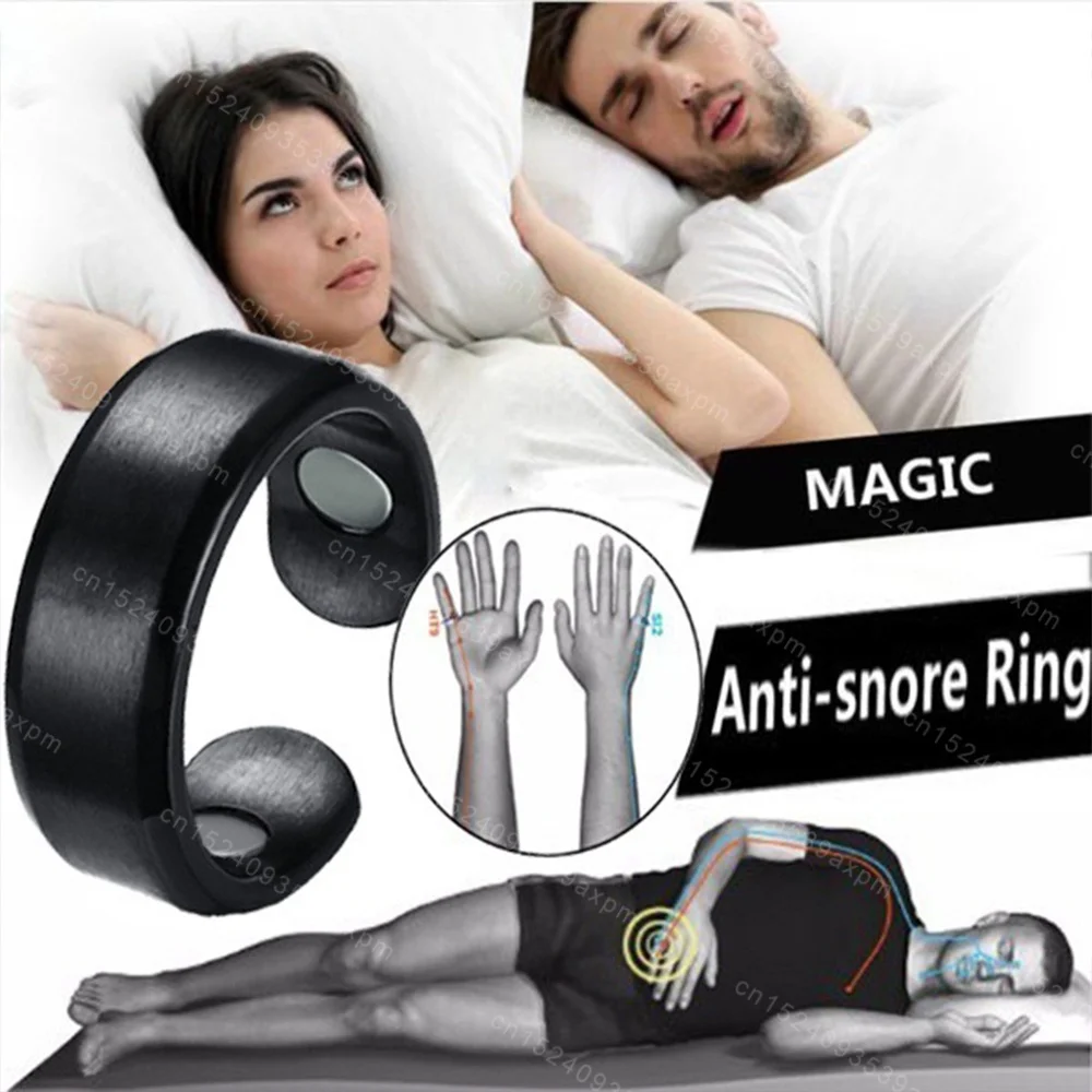 Anti-Snoring Ring Magnetic Therapy Health Care Opening Ring New Fashion Blood Sugar Control Anti Snoring Device Rings