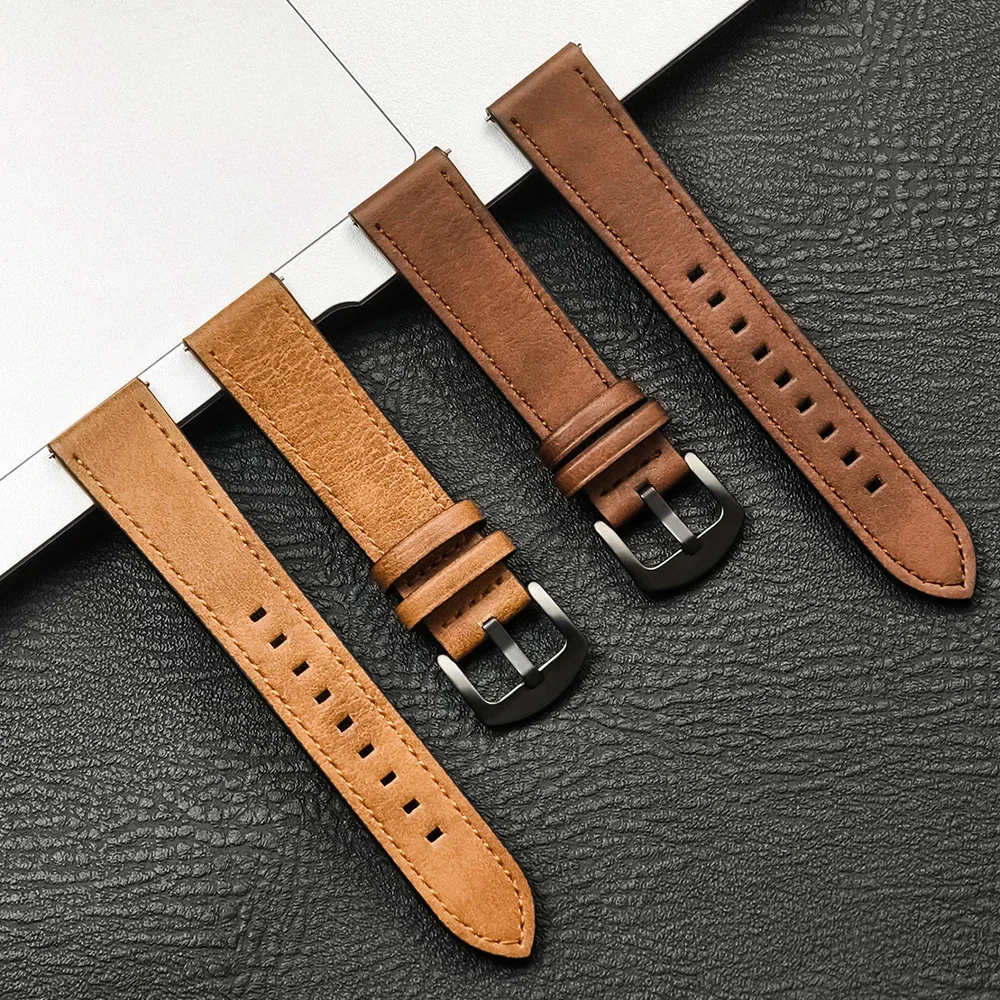 Premium 22mm Leather Watch Strap – Elegant Replacement Belt
