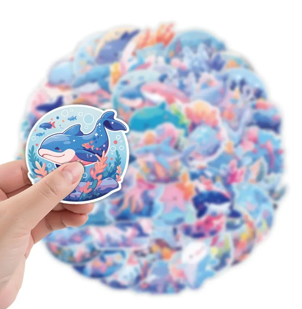 

Наклейки «Морской мир» для ноутбука, багажа, скейтборда, 50 шт.