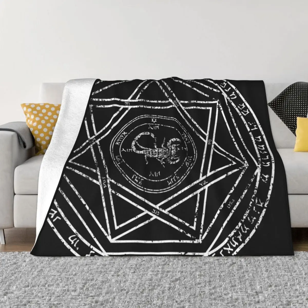 

Devil's Trap Aged Throw Blanket Vintage Blanket Dorm Room Essentials
