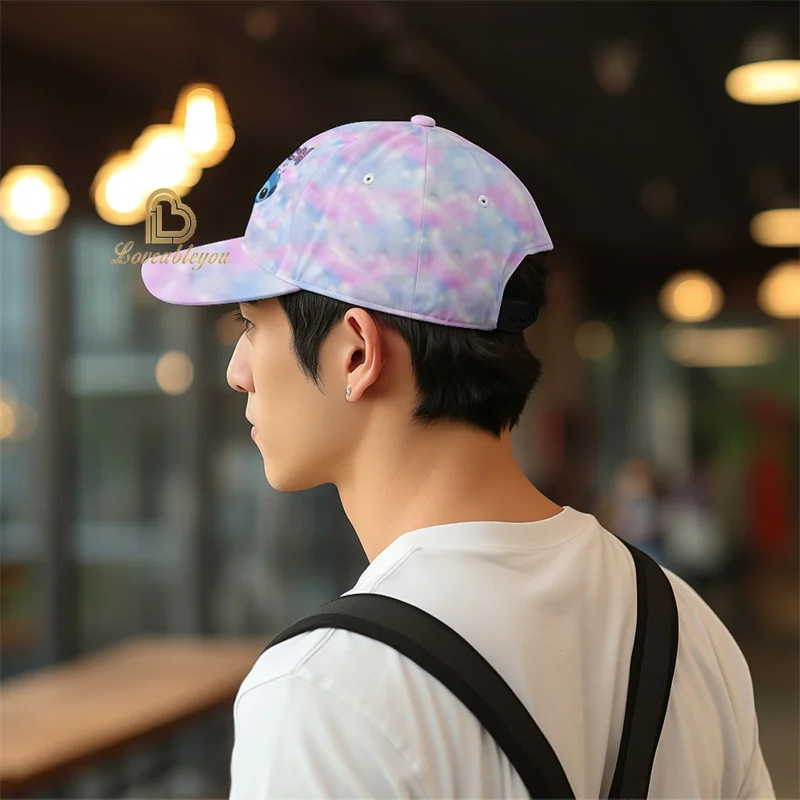 Kawaii Lilo and Stitch Sunscreen Hat Adjustable Teenager Baseball Cap Sun Hat Boys Girls Summer Breathable