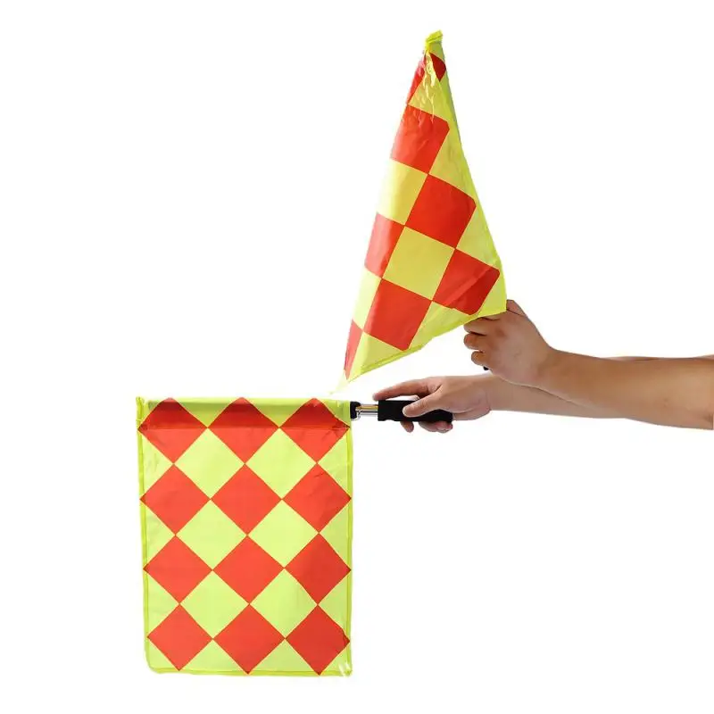 

Soccer Referee Flag Competition Fair Play Sports Match Football Small Grid Shape Linesman Flags Referee Equipment