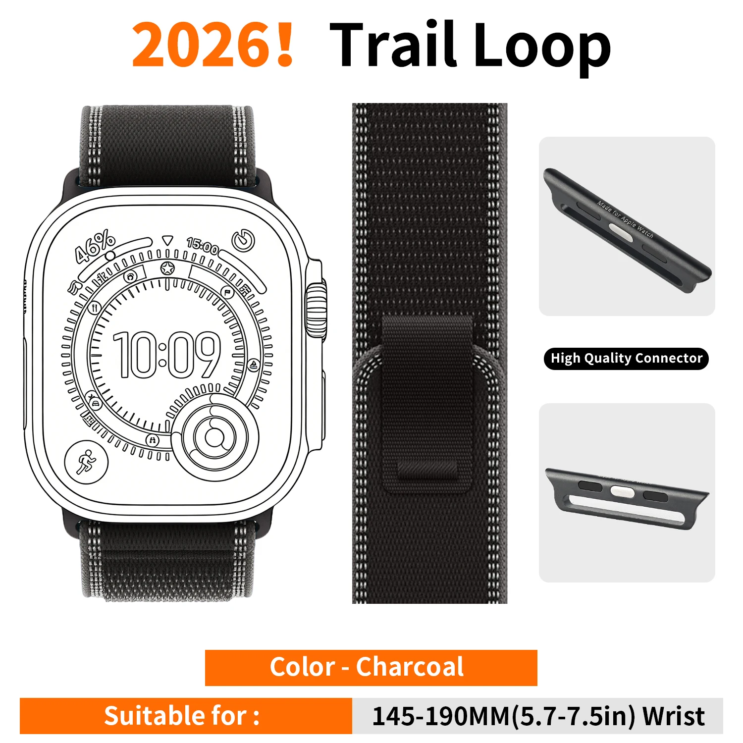 ตัวเลือกสินค้า สายนาฬิกาไนลอนคุณภาพสูง สำหรับ Apple Watch ทุกรุ่น