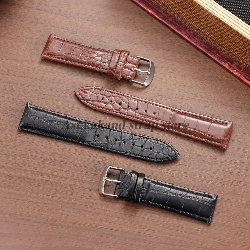Premium Genuine Leather Watch Band - Universal Wrist Bracelet 12mm to 22mm