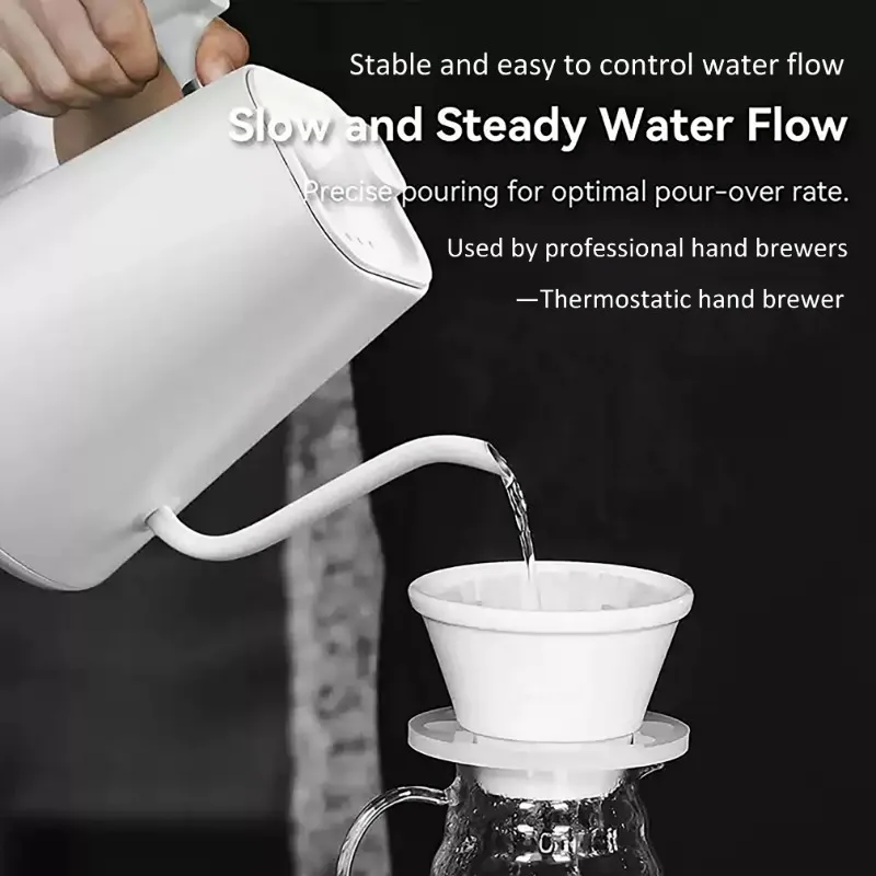1200w Electric Kettle Portable Gooseneck Electric Kettle Temperature Control Stainless Steel Rapid Heating Kettle 110v/220v 3