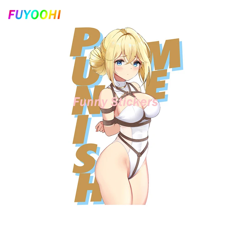 

FUYOOHI Play Stickers for Ecchi Punish Me Hentai Anime Girl Car Stickers Cute PVC Vinyl Decals Waterproof Windshield Trunk Decor