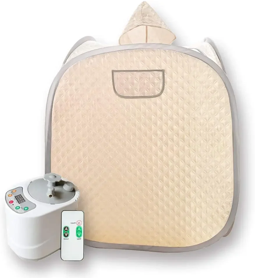 Portable Sauna Kit one Person Full Body at Home Spa Hat Tent Include 2L Steamer with Remote Control 6