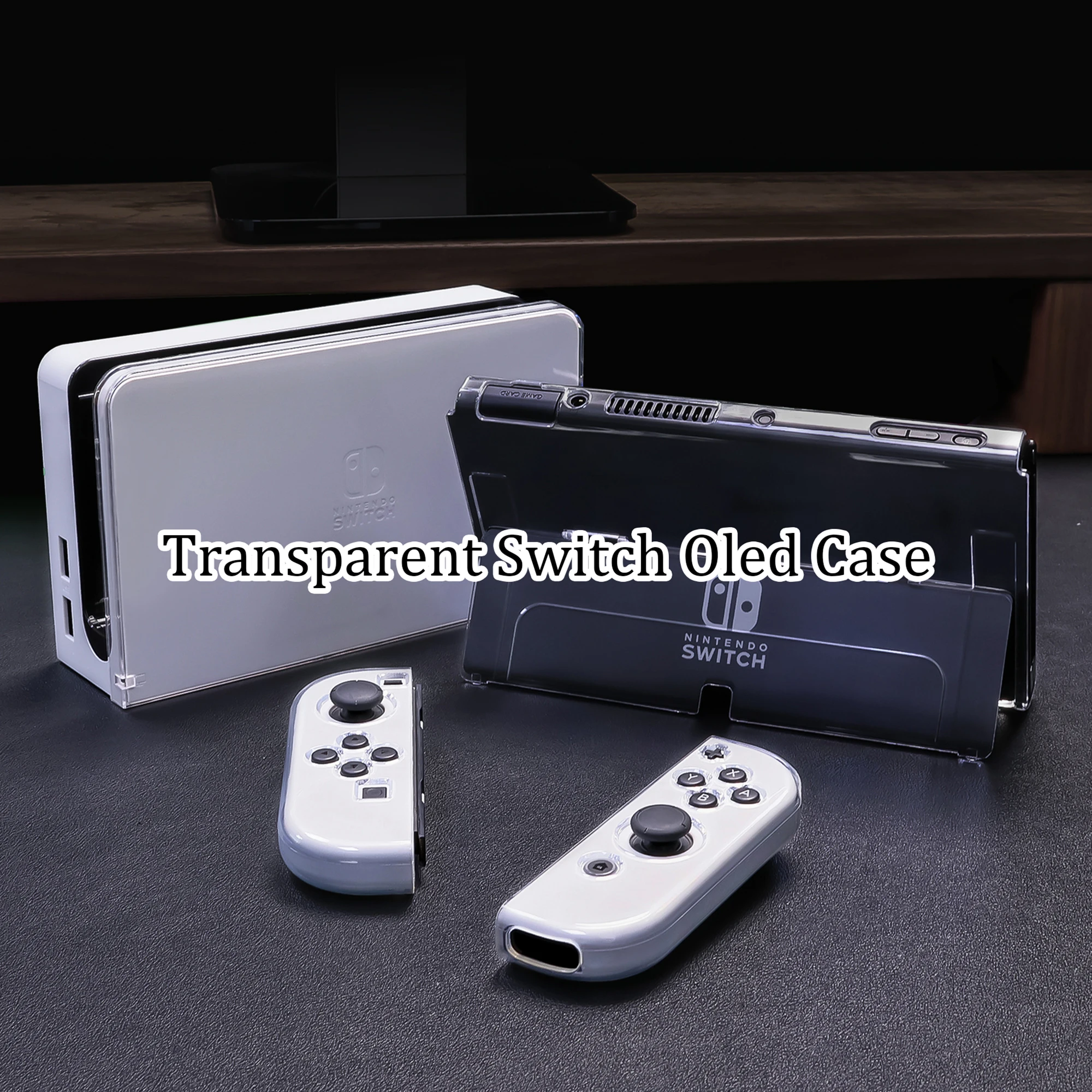 

Clear Case Nintendo Switch Oled Case,High Quality Protective Shell For Switch Oled Console & Joycon,Switch Oled Dock Case