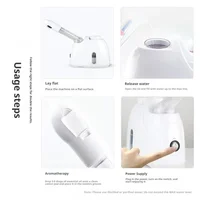 360 °   Vaporisateur facial rotatif à vapeur chaude, instrument de beauté multifonctionnel pour spa à domicile, hydratation profonde, soin de la peau, vaporisateur facial 4