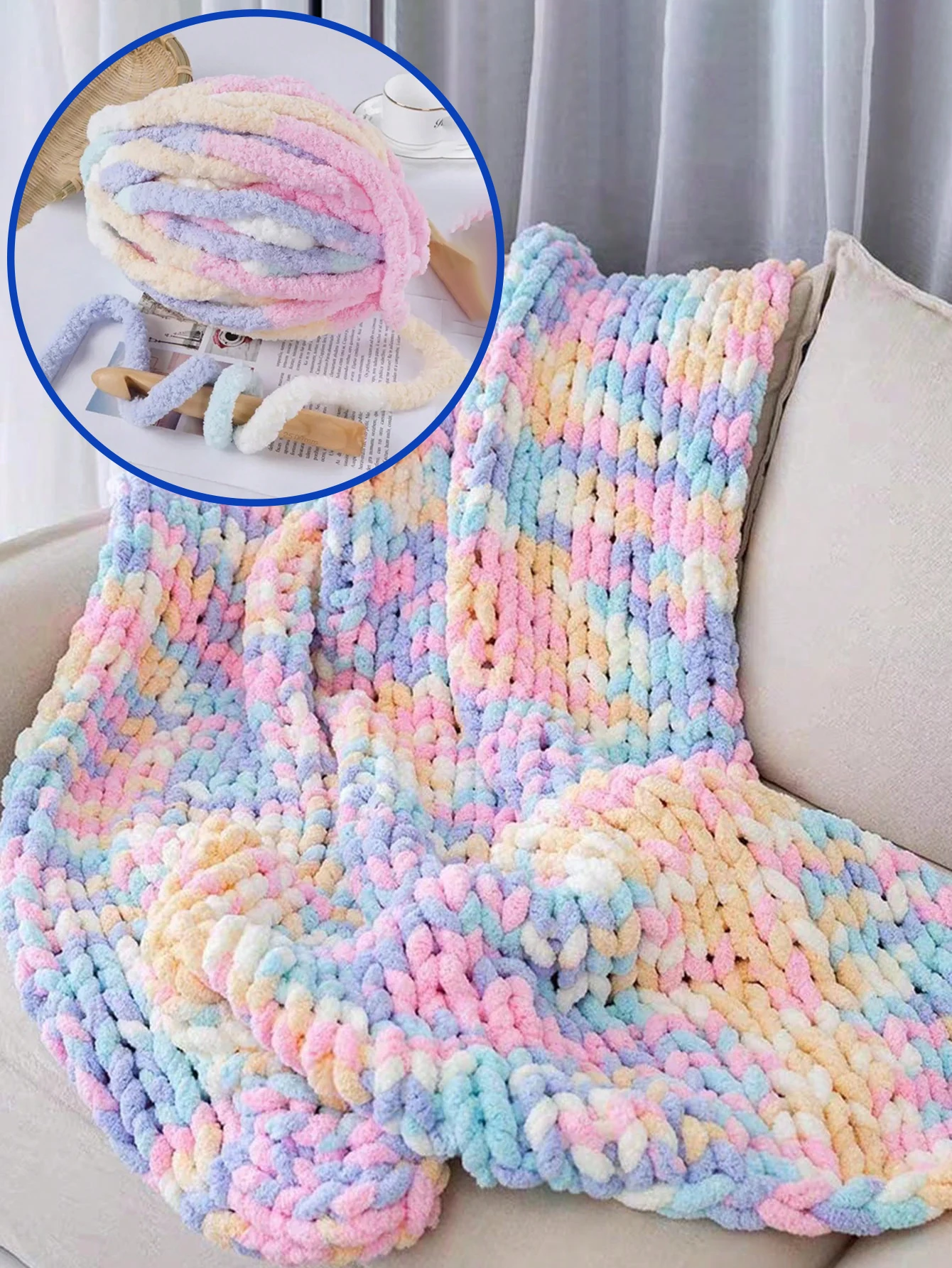 Loopy Yarn Baby Blanket Wool Loopity Loops Baby Blanket Big